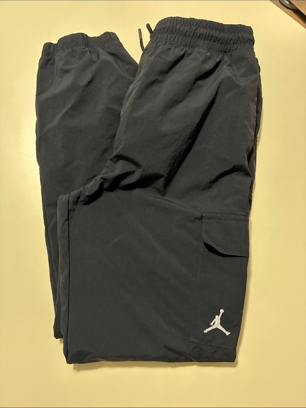 Jordan Black Kids Cargo Jogger Pants with White Jumpman